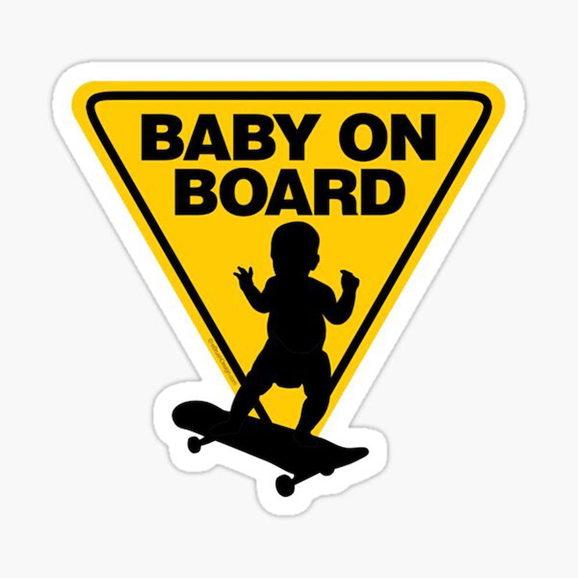 Uyarı Arabada Bebek Var Sticker oto Etiket 18cm MD15
