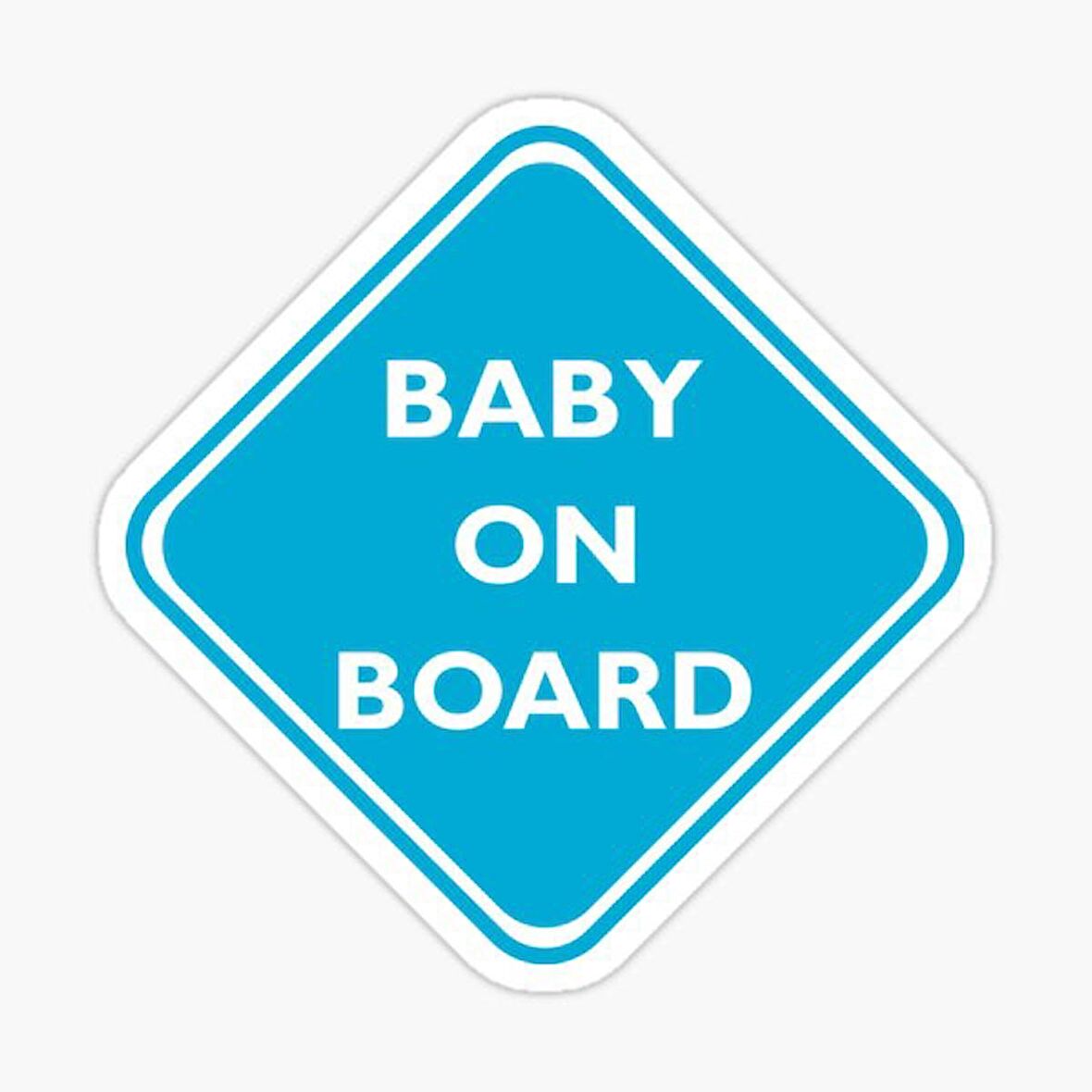 Uyarı Arabada Bebek Var Sticker oto Etiket 18cm MD16