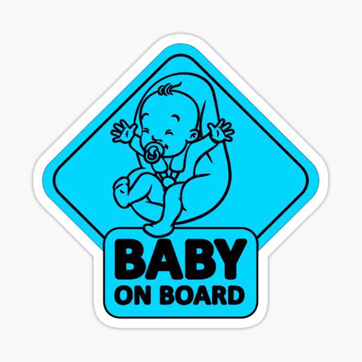 Uyarı Arabada Bebek Var Sticker oto Etiket 18cm MD19