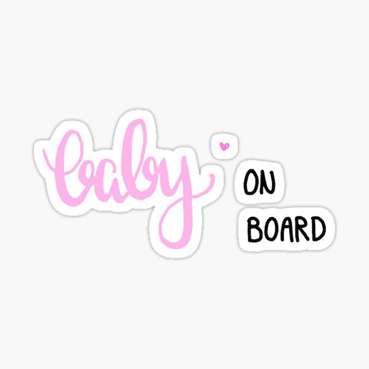 Uyarı Arabada Bebek Var Sticker oto Etiket 18cm MD21