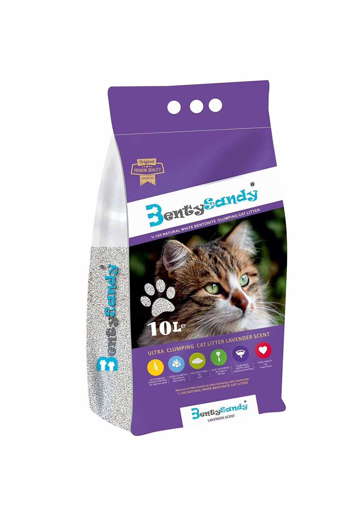 Benty Sandy 10 Lt Lavanta Kokulu İnce Kedi Kumu - 500187