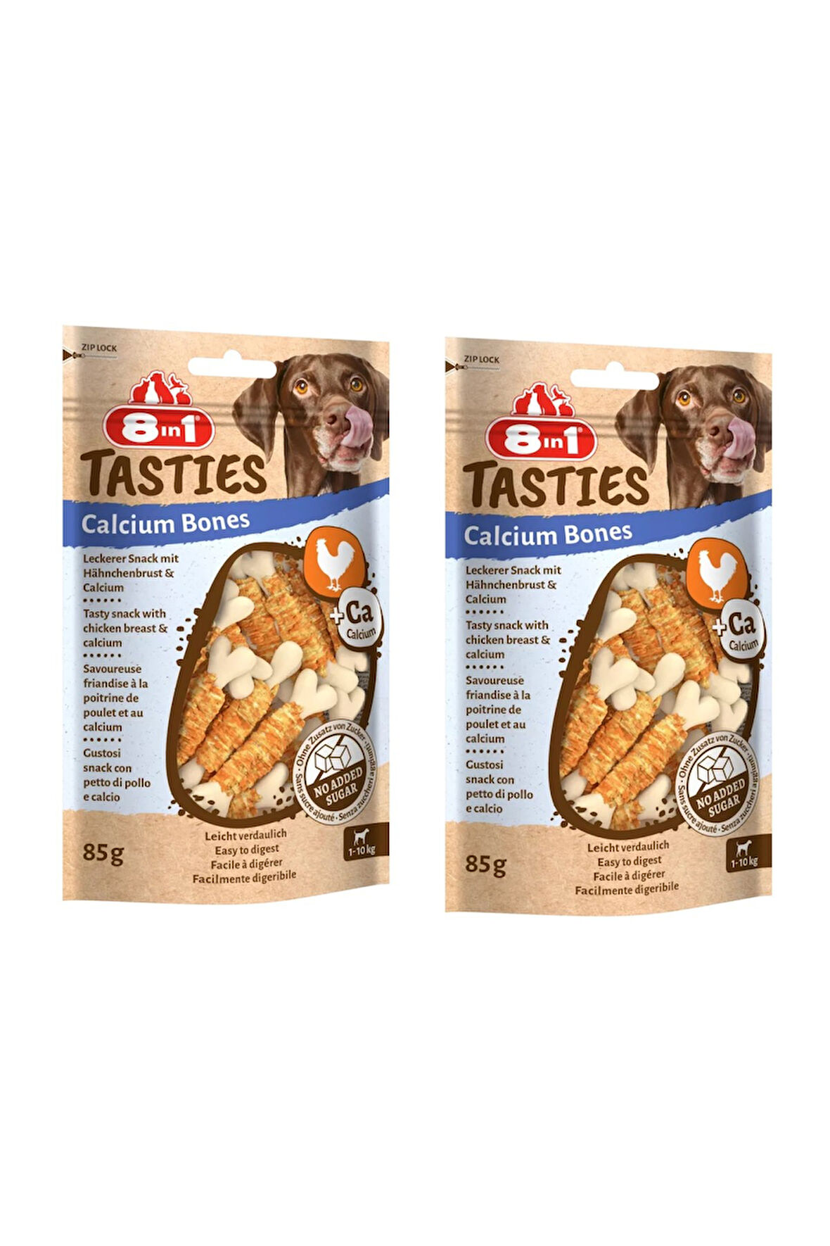8in1 Tasties Calcium Bones Tavuk Sargılı Kemik Köpek Ödülü 85 Gr. X 2 Adet