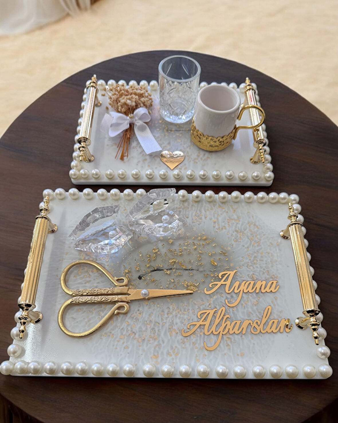 Unison Gold Söz Nişan Tepsisi