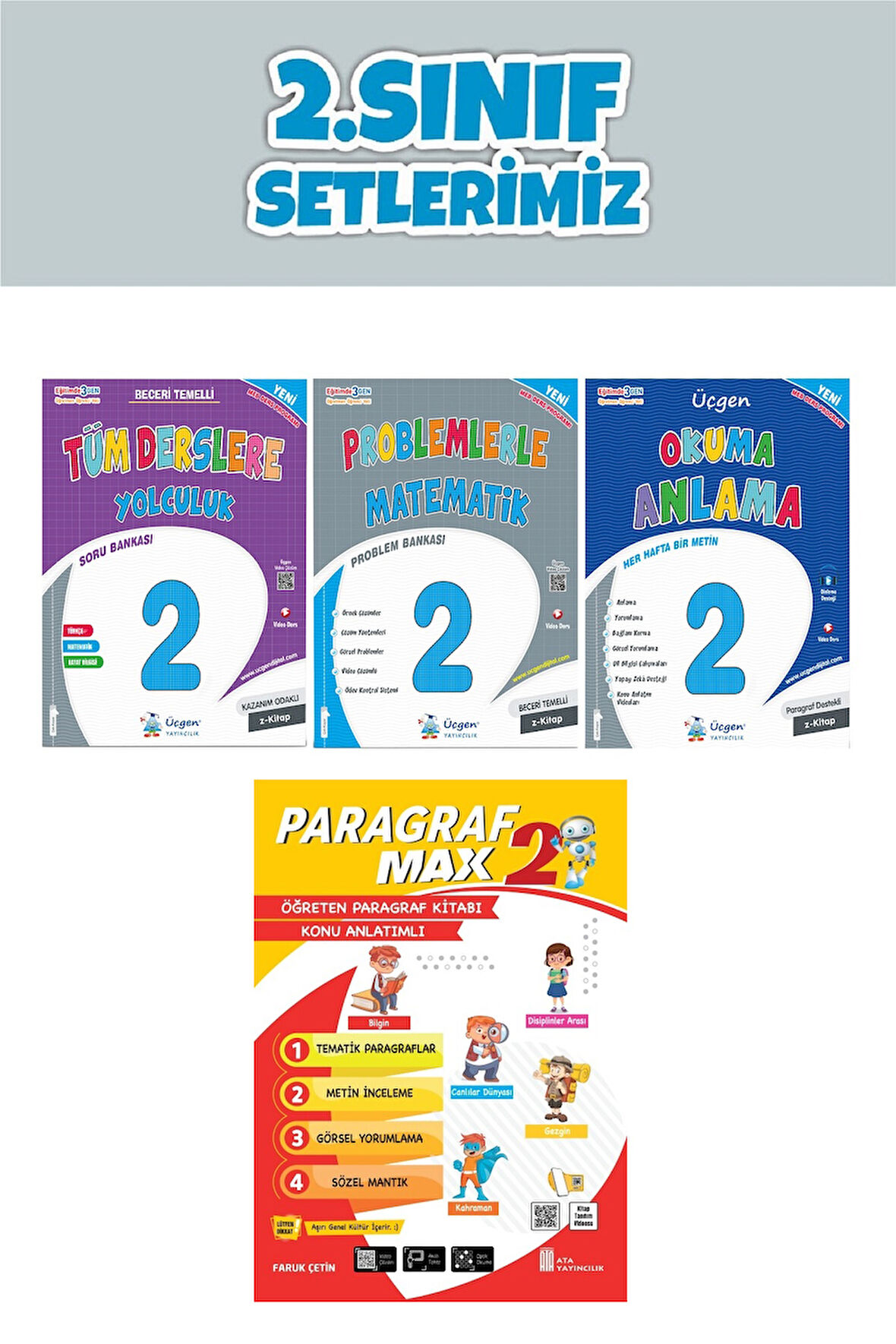 Üçgen 2.Sınıf Maarif Modeli Turuncu Üçlük(Tüm Derslere Yolculuk+Okuma Anlama+Problemlerle Matematik)
