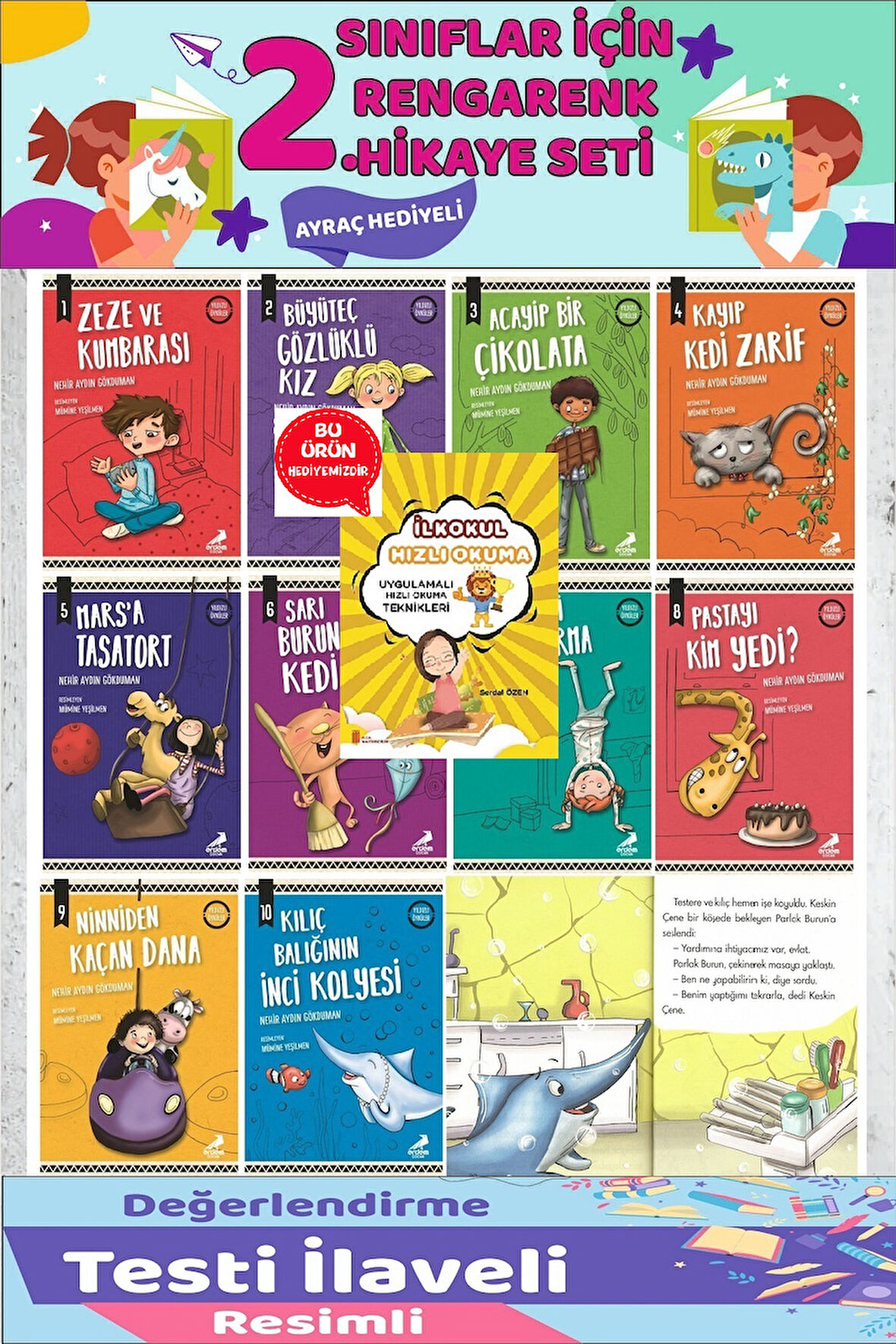 2.Sınıf Okumayı Sevdiren 10 lu Hikaye Seti 4 (48 sayfa)