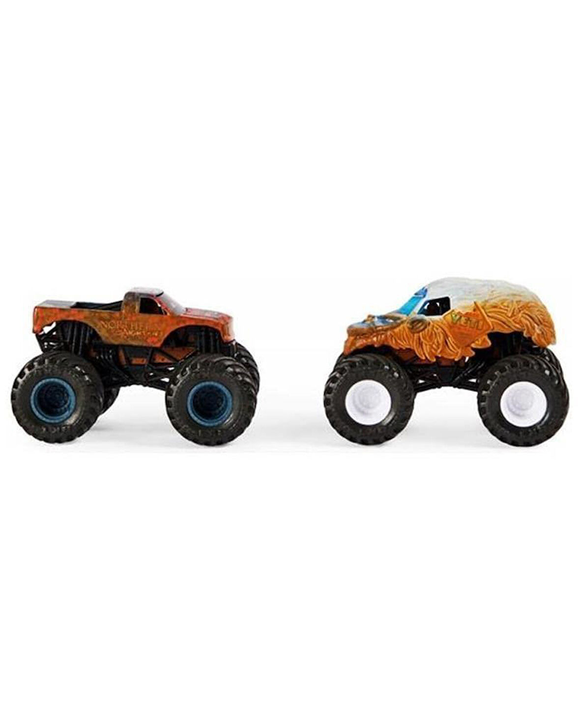 SPIN-6044943 Monster Jam Renk Değiştiren 1:64 Ikili Araba Seti 36072 Northern Nightmare Vs Yeti 