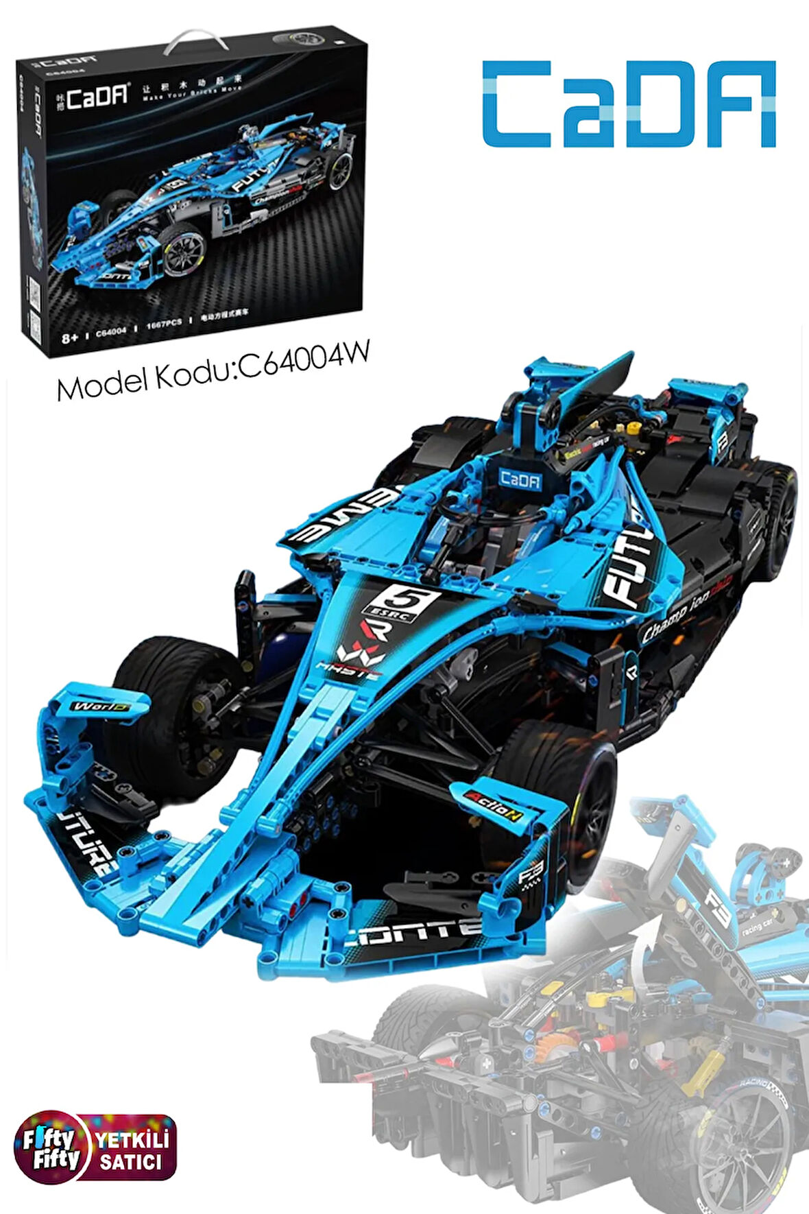 Cada Formula Racing -C64004W (1667 Parça) Profesyonel Oyuncak Yapım Seti