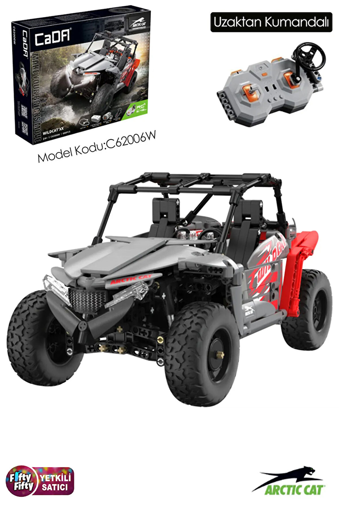 Cada ARCTIC CAT Wildcat XX -C62006W (686 Parça) Uzaktan Kumandalı Oyuncak Yapım Seti
