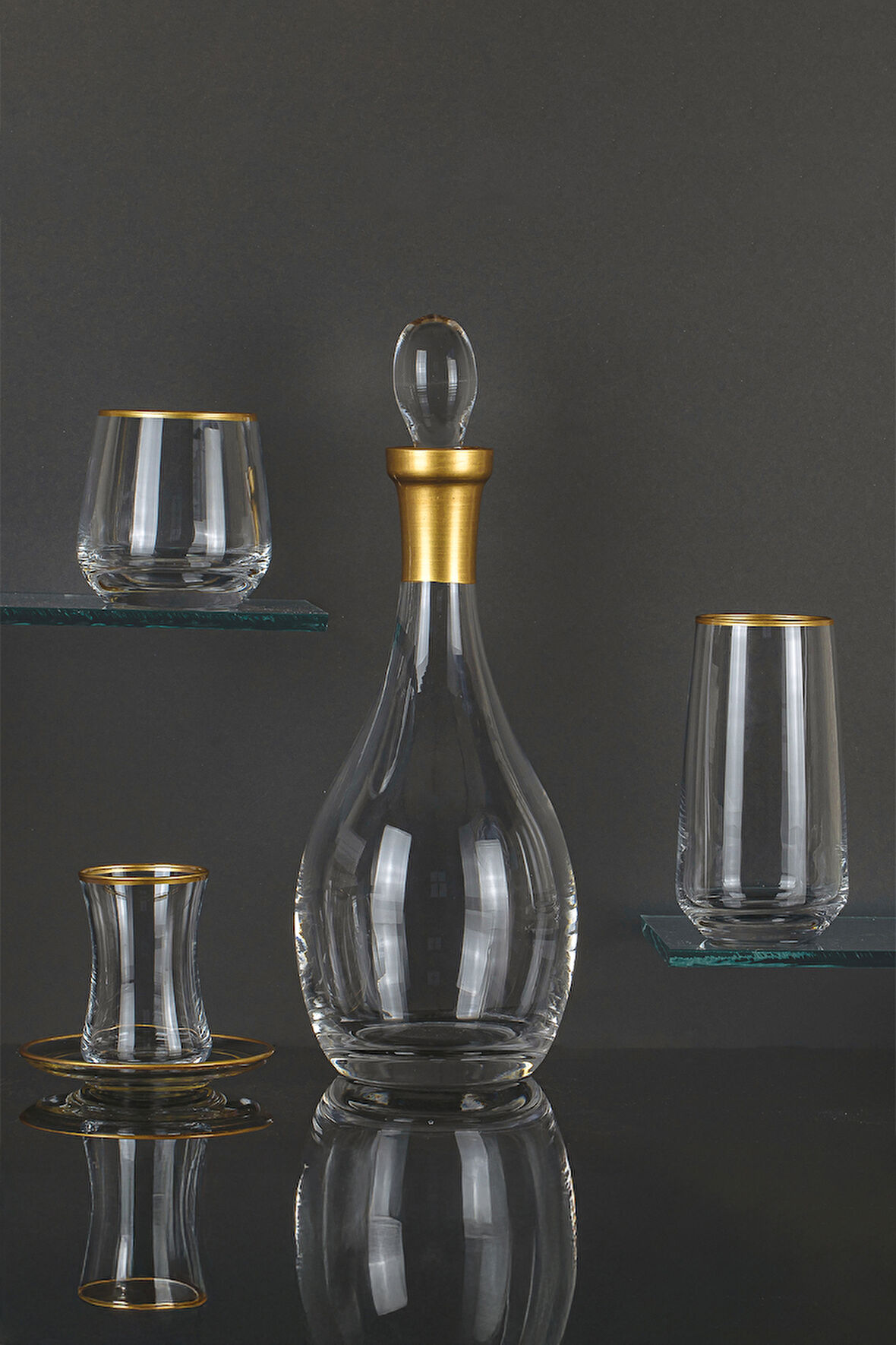 49 Parça 12 Kişilik Royal Touch Gold Bardak-Meşrubat-Su Takımı