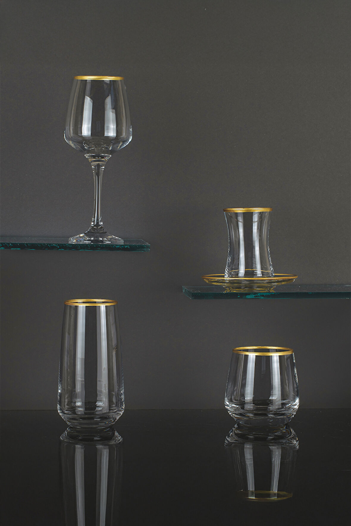 30 Parça 6 Kişilik Royal Touch Gold Bardak-Meşrubat-Su Takımı