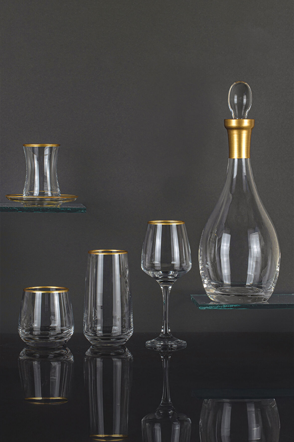 31 Parça 6 Kişilik Royal Touch Gold Bardak-Meşrubat-Su Takımı