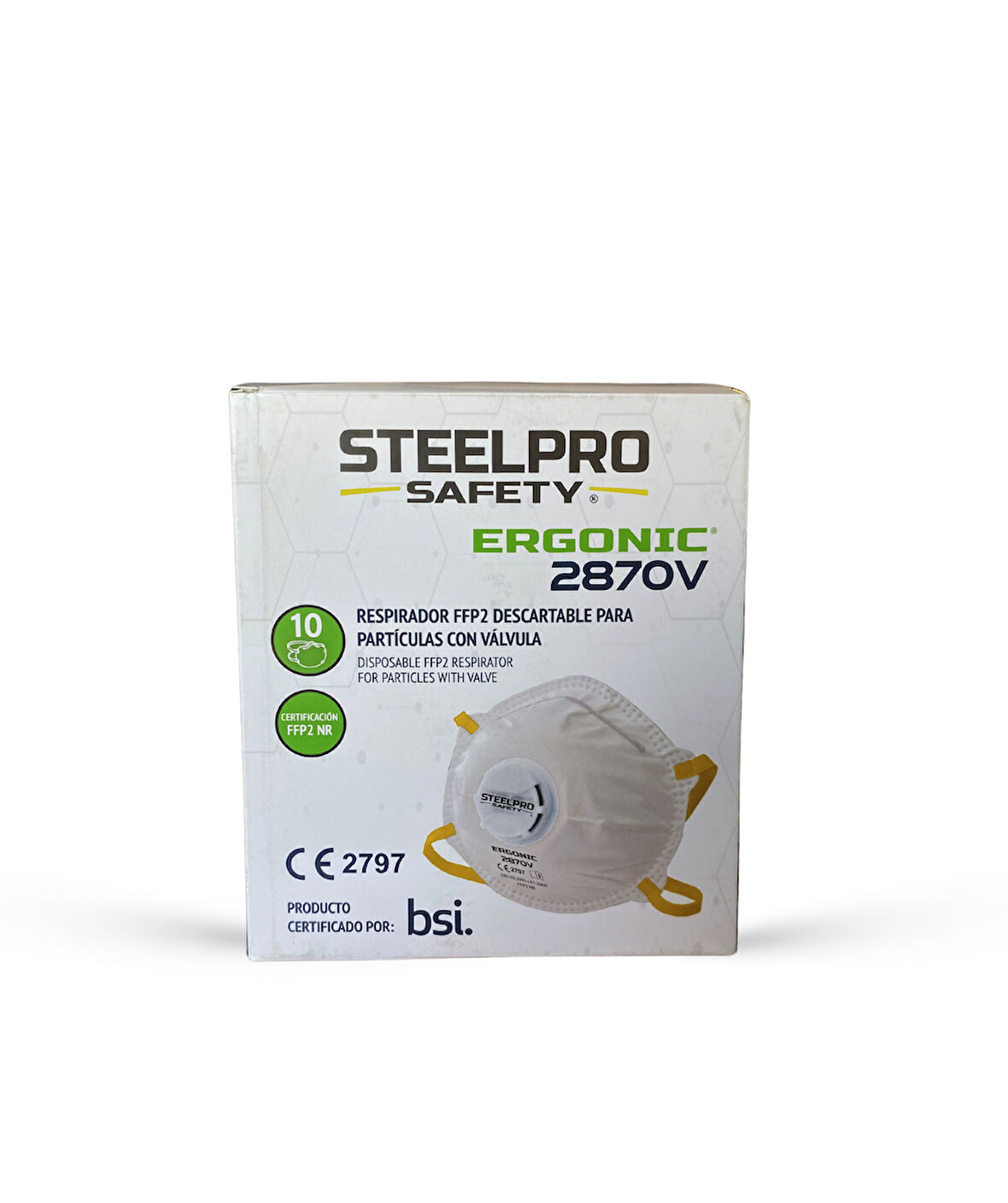 SteelPro 2870V FFP2 NR Konik Toz Maskesi (10 Adet-Kutu)