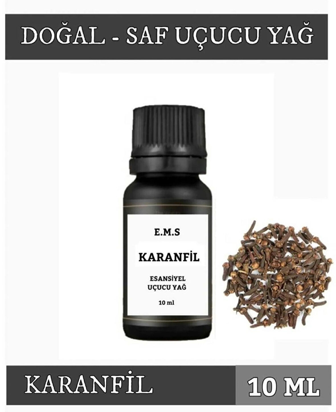 KARANFİL Uçucu Yağ Buhurdanlık Esansı Oda Kokusu DİFÜZÖR Uçucu Esansiyel Yağ Buhur Yağı 10 ML.