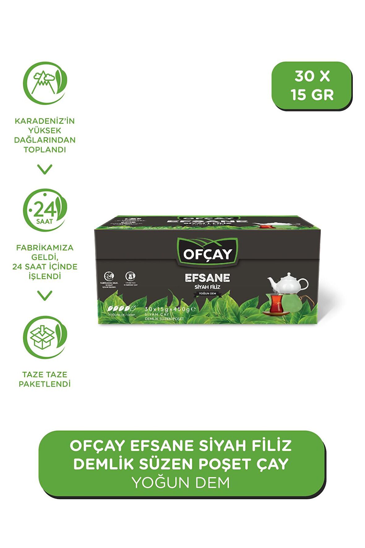 Ofçay Efsane Filiz 30 x 15gr Demlik Poşet Çay