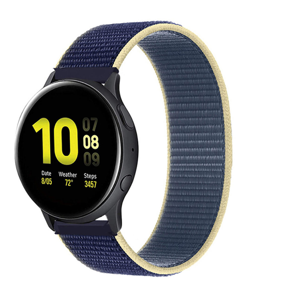 Megafox Samsung Galaxy Watch 3 41mm 20mm Uyumlu Hasır Kordon Spor Örgü İşlemeli Yumuşak Kayış