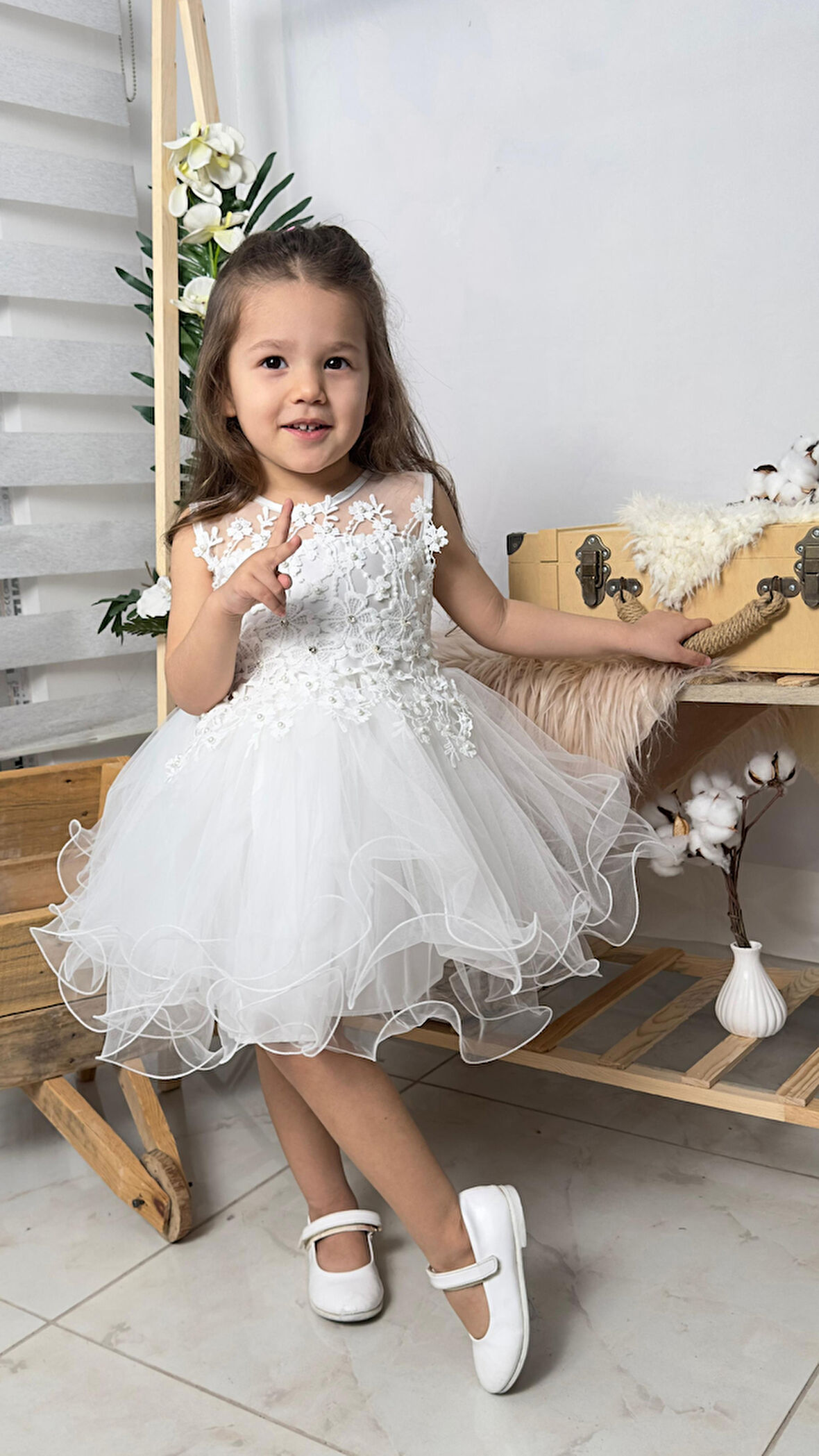 İncili Kız Çocuk Daisy Elbise MNK0585