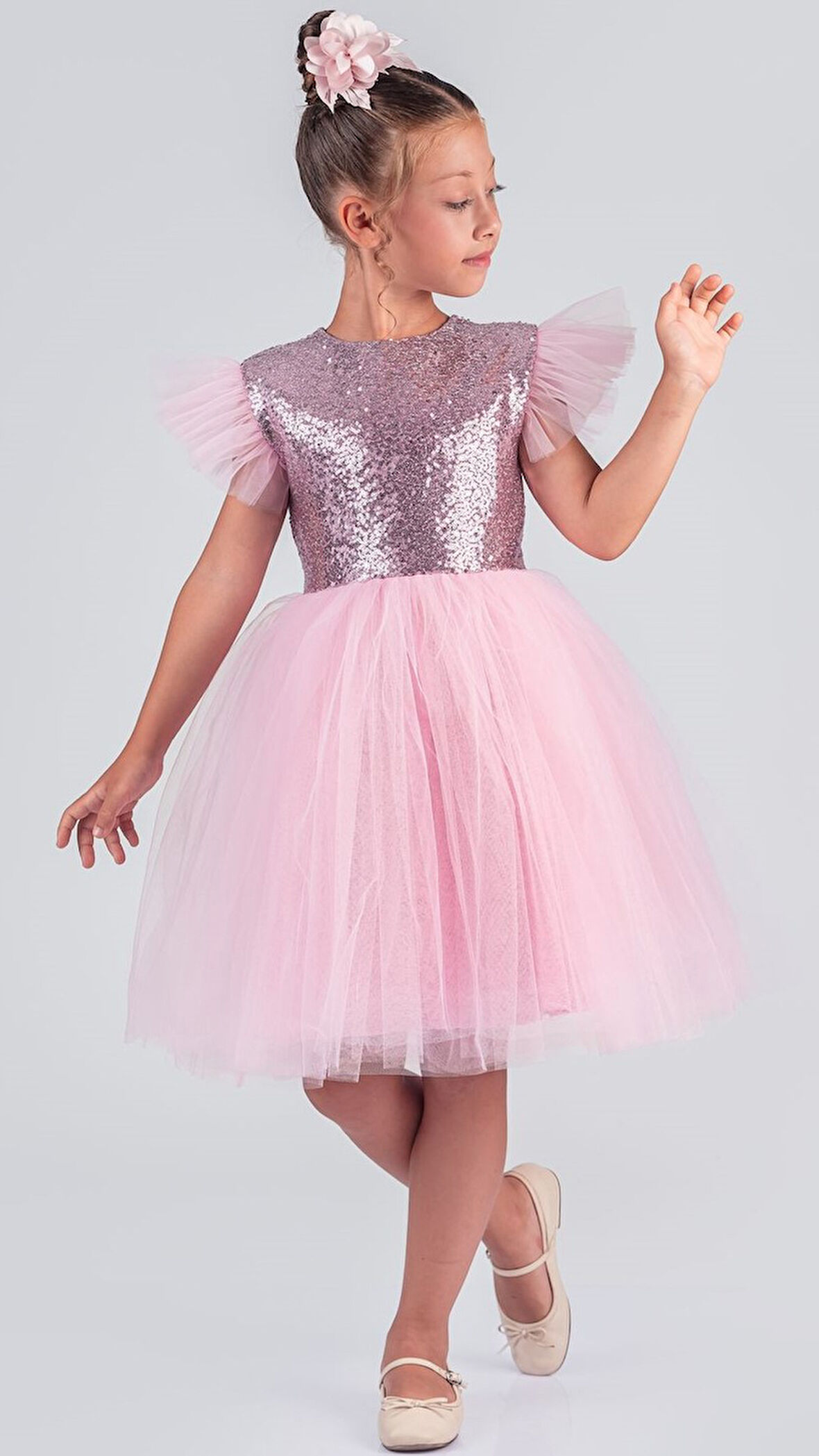 Tüllü Kız Çocuk KPL Elbise MNK0526