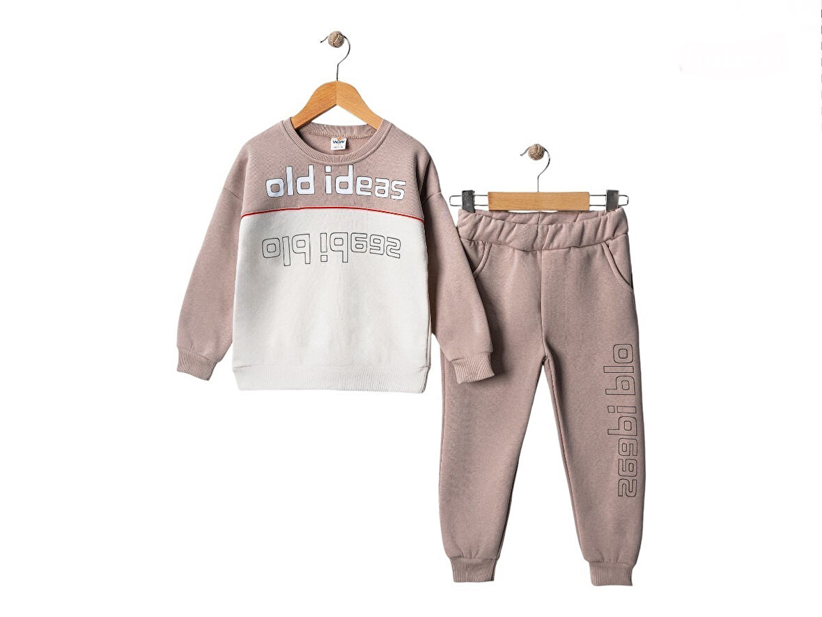 3iplik İçi Polarlı Baskılı Erkek Çocuk Eşofman MNK415170