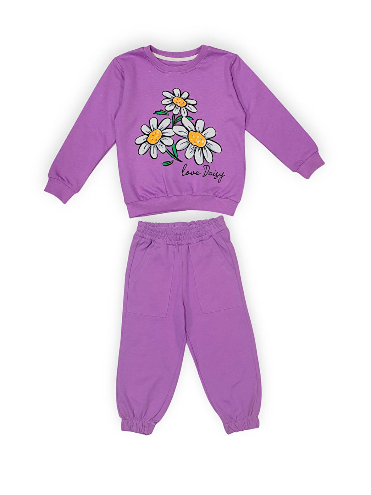 Papatya Motif Kız Çocuk Eşofman MNK0620