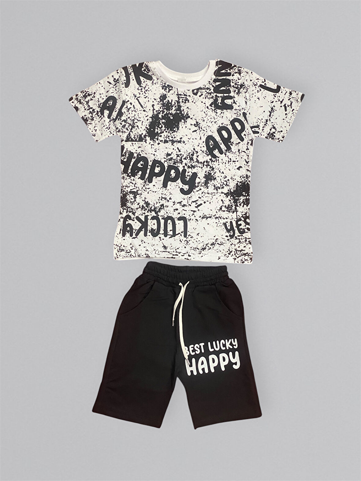 Baskılı Erkek Çocuk Tişört Şortlu Takım M00715