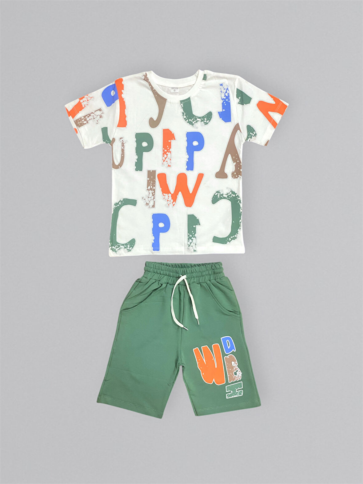 Baskılı Erkek Çocuk Tişört Şortlu Takım M00715