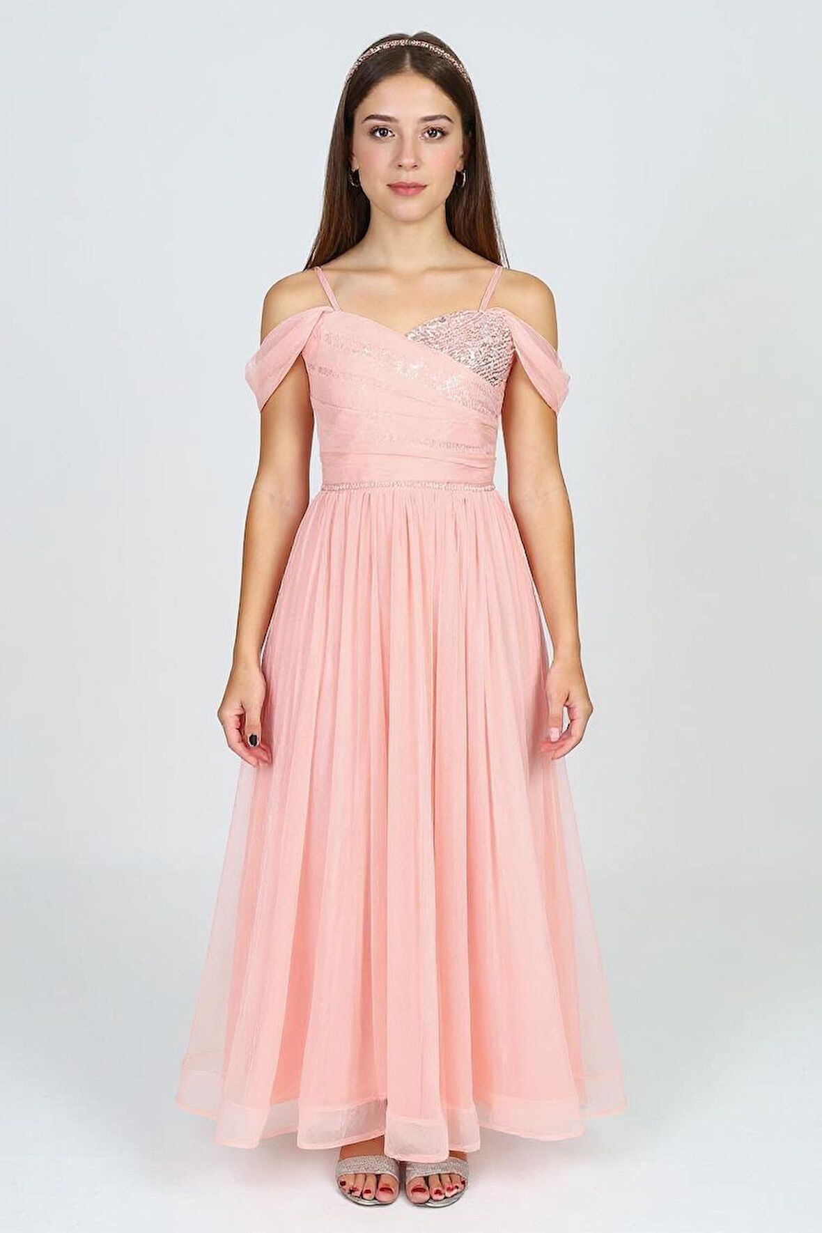 Dilina Kız Çocuk Şifon Abiye M00747