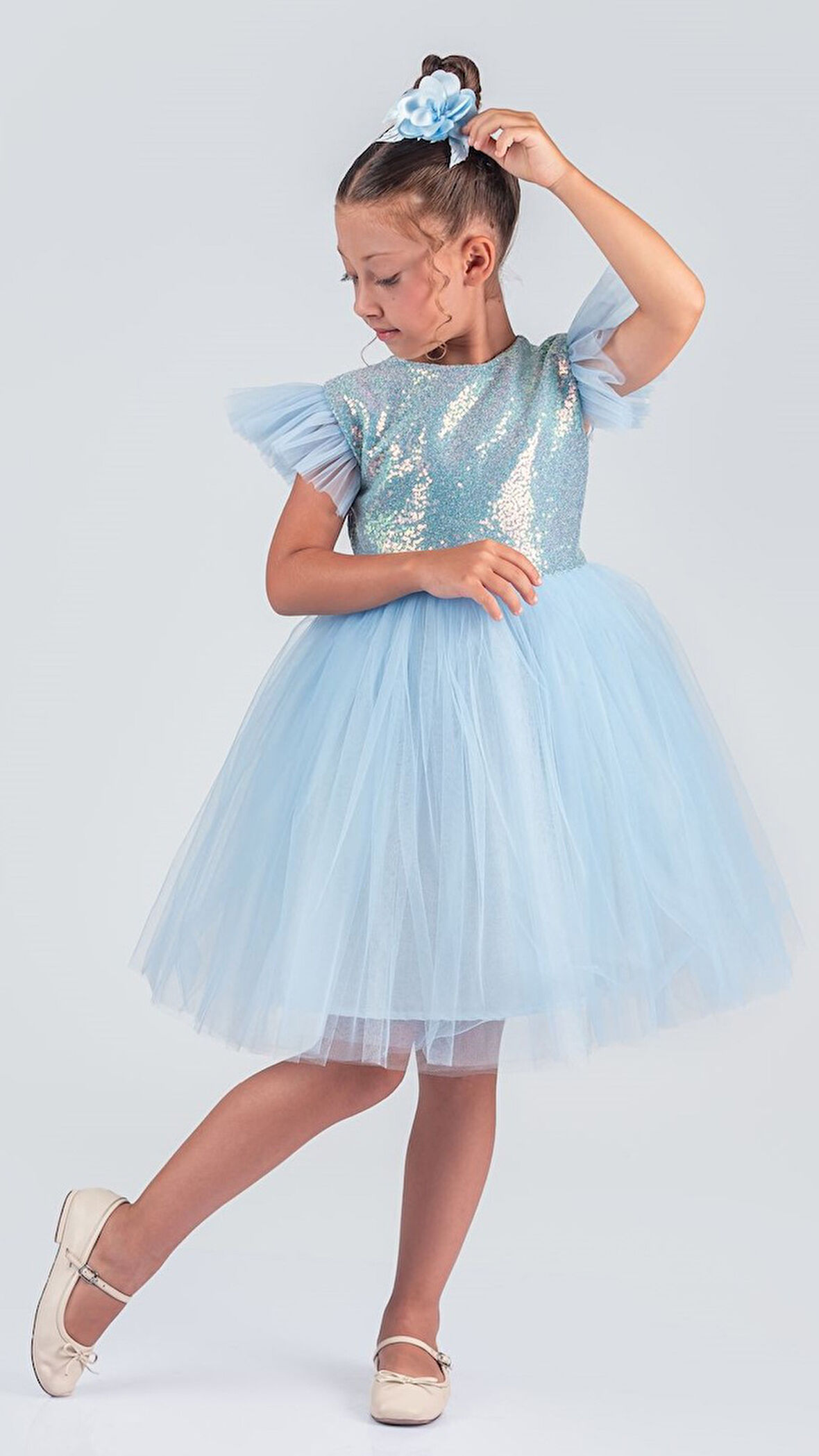 Tüllü Kız Çocuk KPL Elbise MNK0526