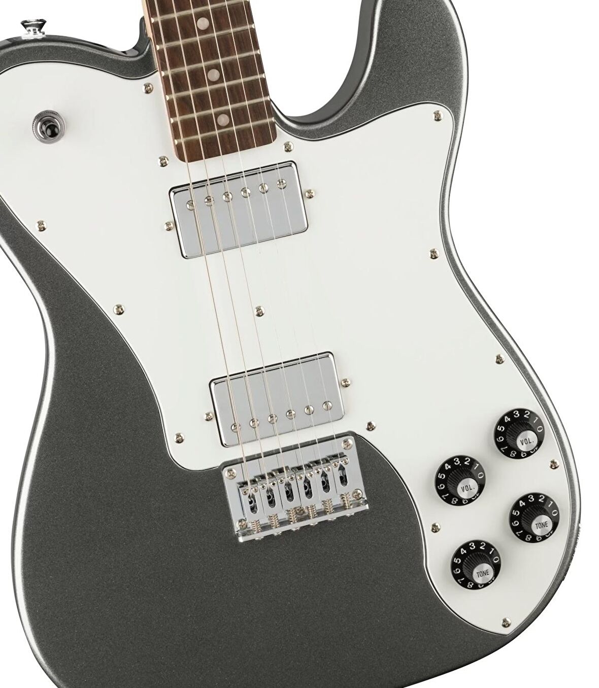 Squier Affinity Telecaster Deluxe Laurel Klavye Charcoal Frost Metallic Elektro Gitar