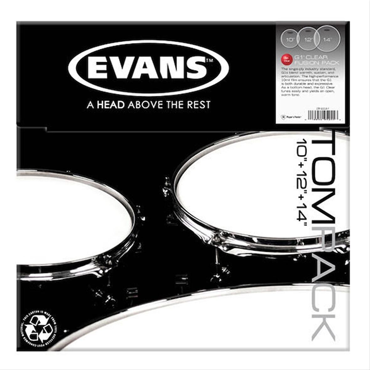 Evans Etp-ec1ctd-s Deri Seti 12+13+16 Ec1 Tom Kumlu Frosted Standart