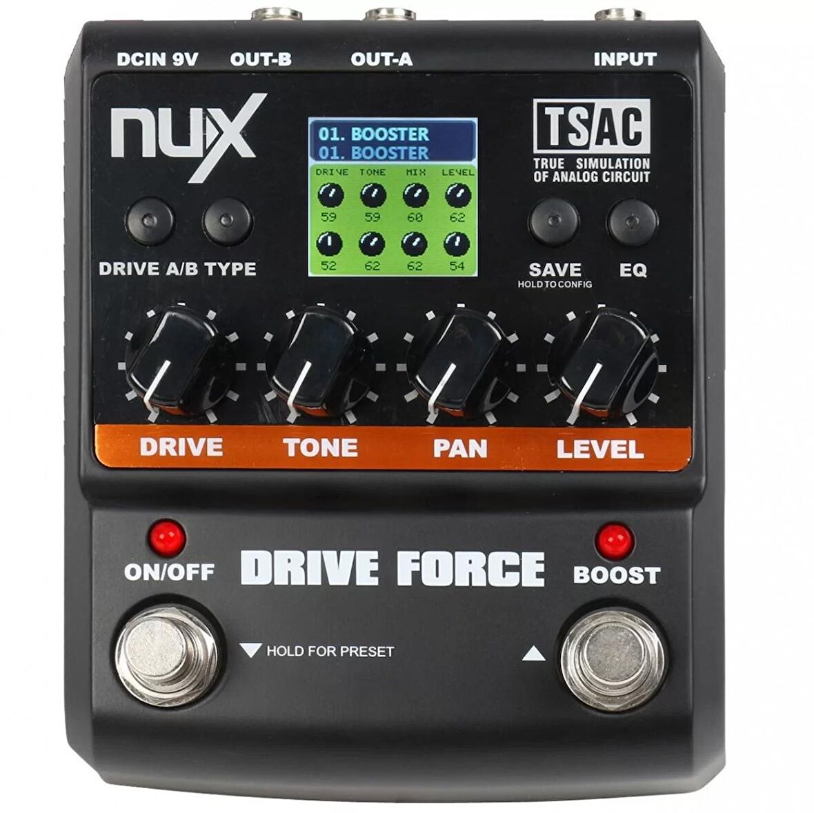 Nux Drive Force Overdrive Ve Distortion Pedalı