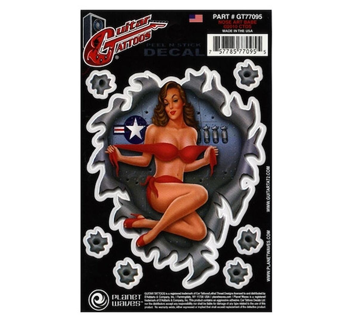 Planetwaves Gt77095 Gtr Tattoo- Nose Art Babe Sticker