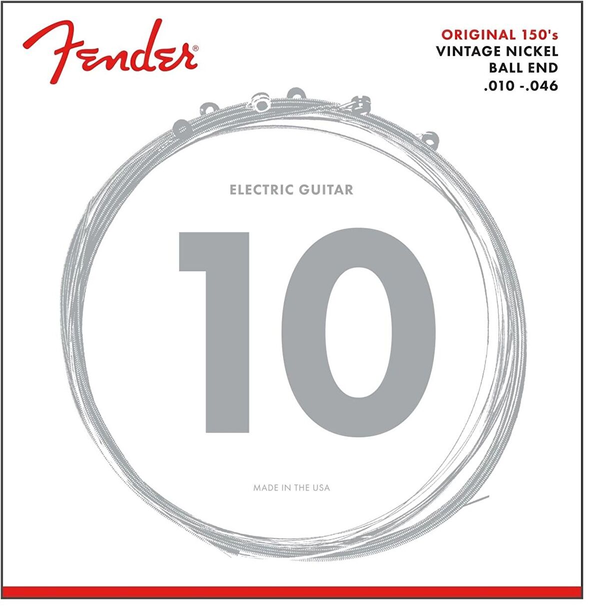 Fender Original 150 Pure Nickel Wound Ball End 150r .010-.046 Elektro Gitar Teli