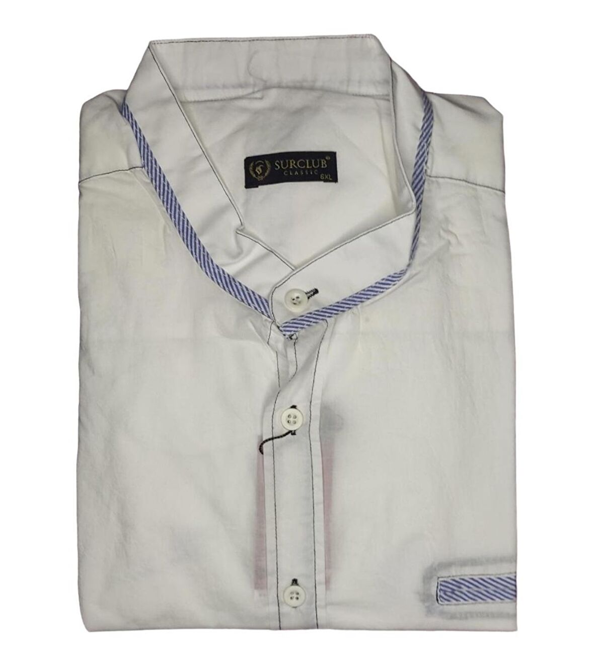 Erkek Battal 155 Kilo İçin Uygun Kısa Kol Hakim Yaka Gömlek