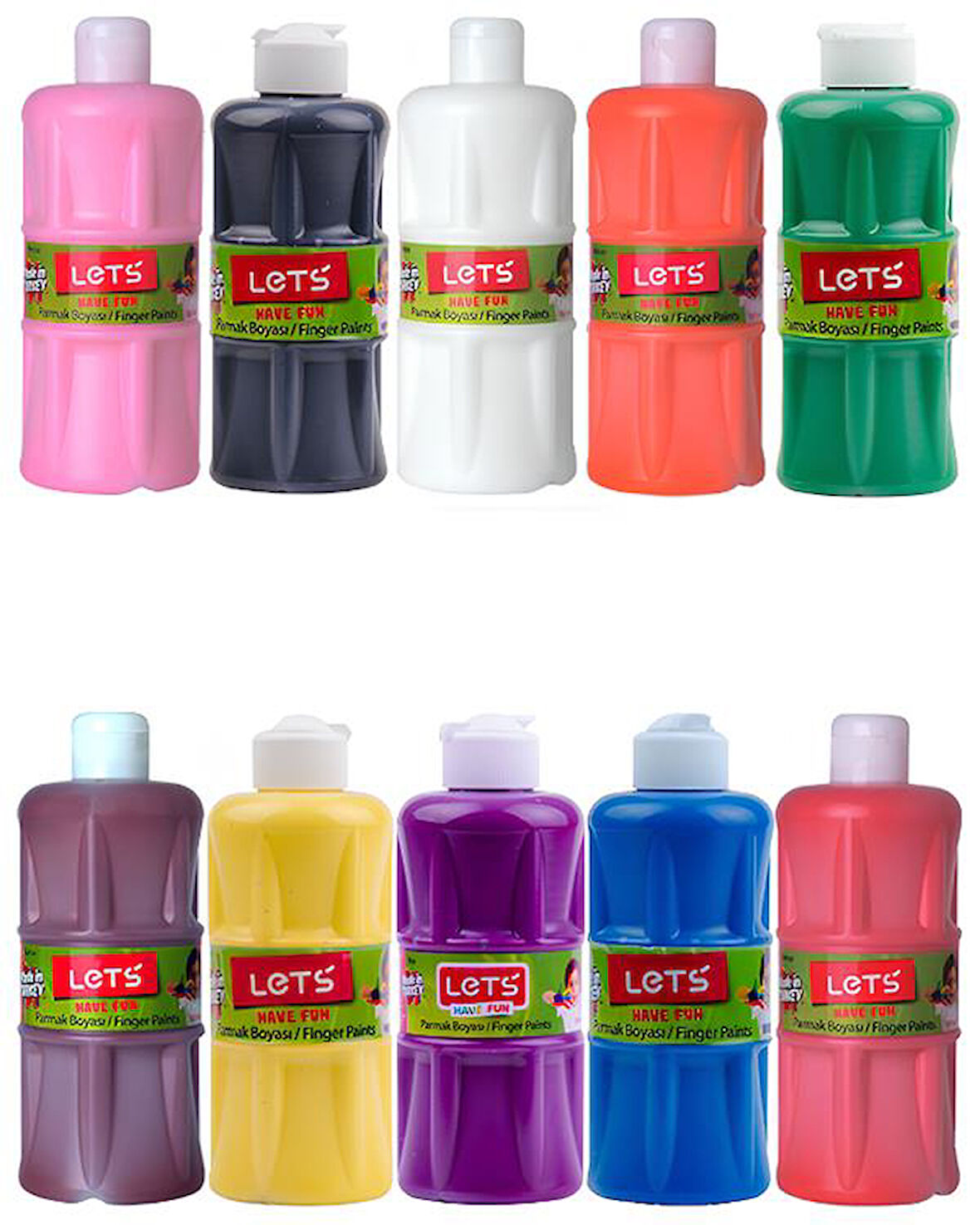 Lets Parmak Boyası 500ml 10lu Set