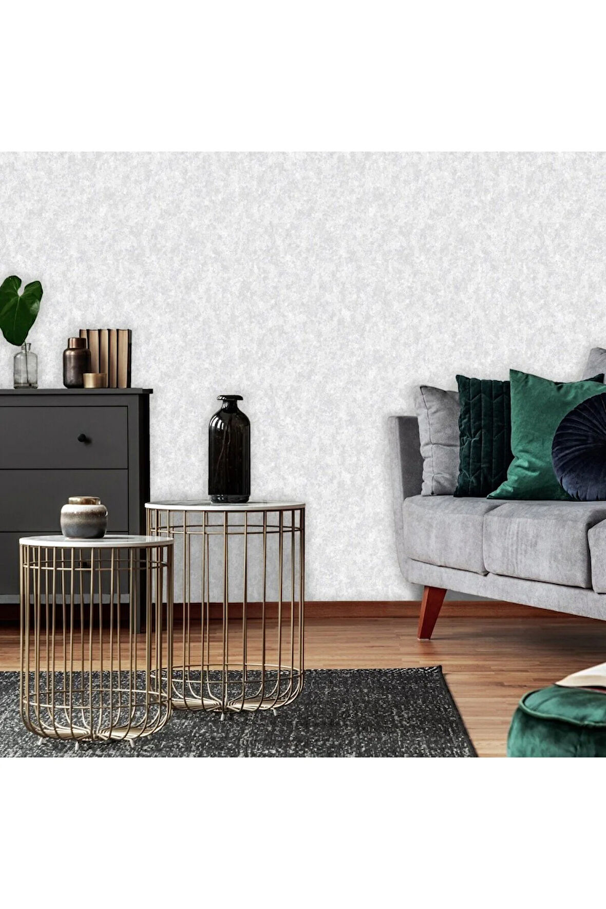 Soyut Dokulu Deseni ile Duvar Kağıdı, Gri, Açık - Seven Duvar Kağıdı 7817-1