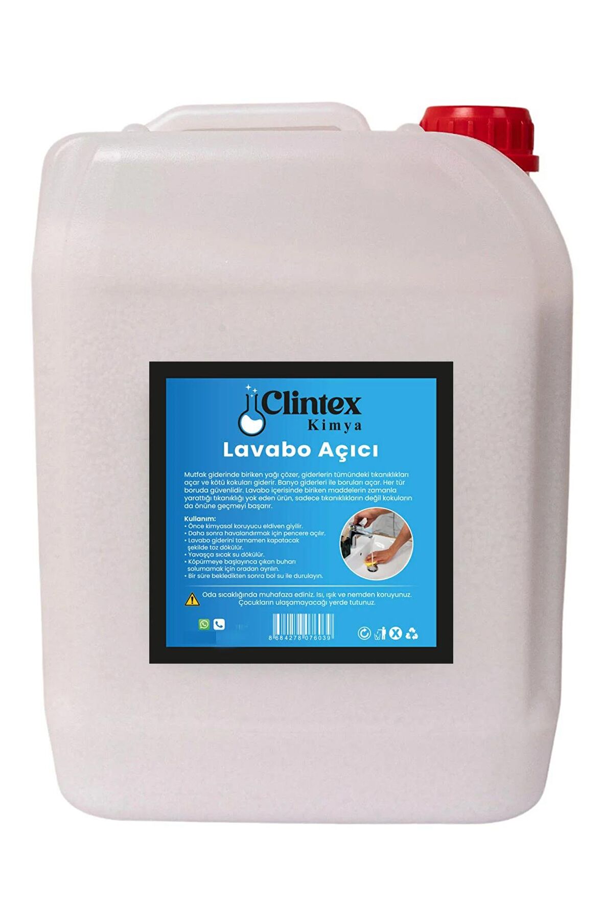 Clintex Kimya Lavabo Açıcı 5 Kg