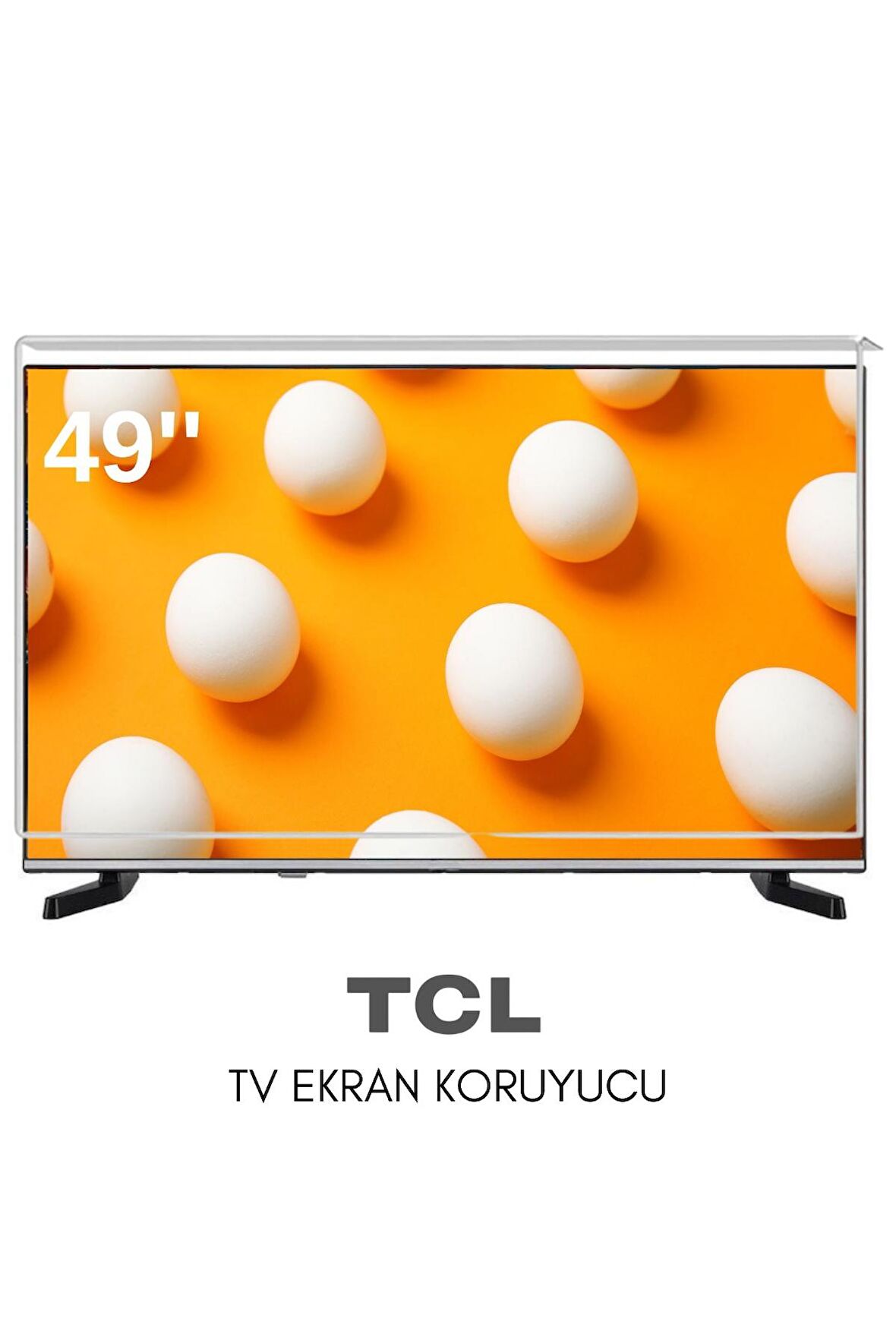 Technozi TCL Uyumlu 49" inç 149 Ekran Tv Koruyucu Kırılmaz Paneli