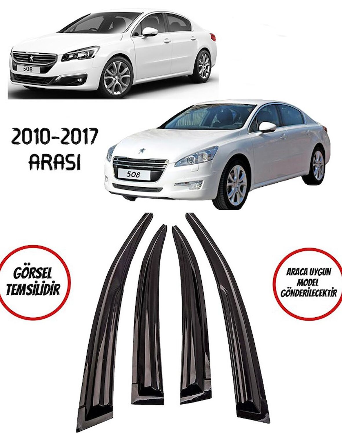 Balp Peugeot 508 Cam Rüzgarlığı 4lü
