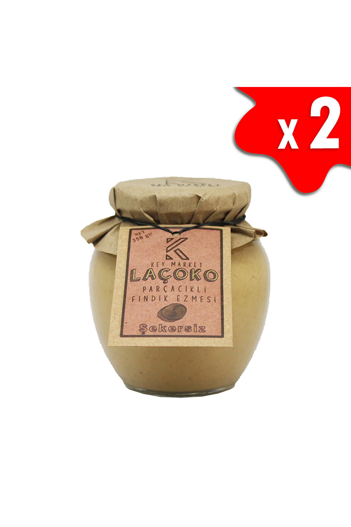 LAÇOKO 700 Gram Şekersiz, Katkısız, Glutensiz, Vegan, Doğal Parçacıklı Fındık