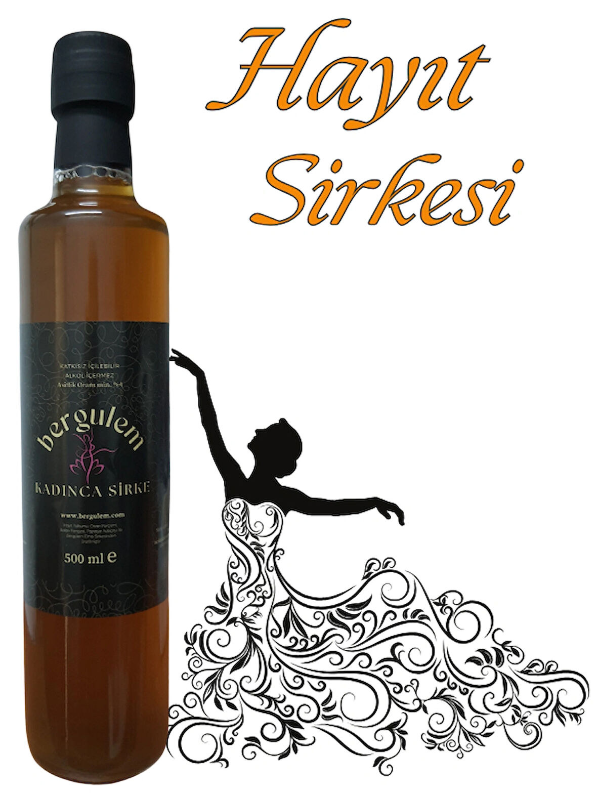 bergulem Doğal Kadınca Hayıt Sirkesi 500 ml