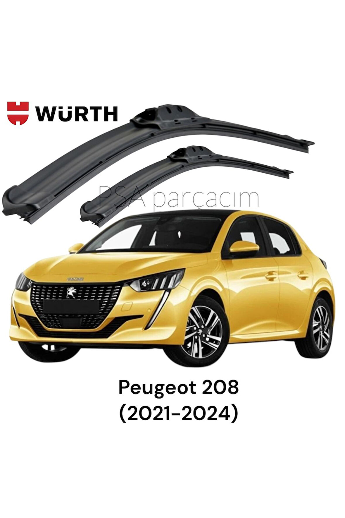 Peugeot 208 Muz Silecek Takımı (2021-2024) 2'li Tek Ebat