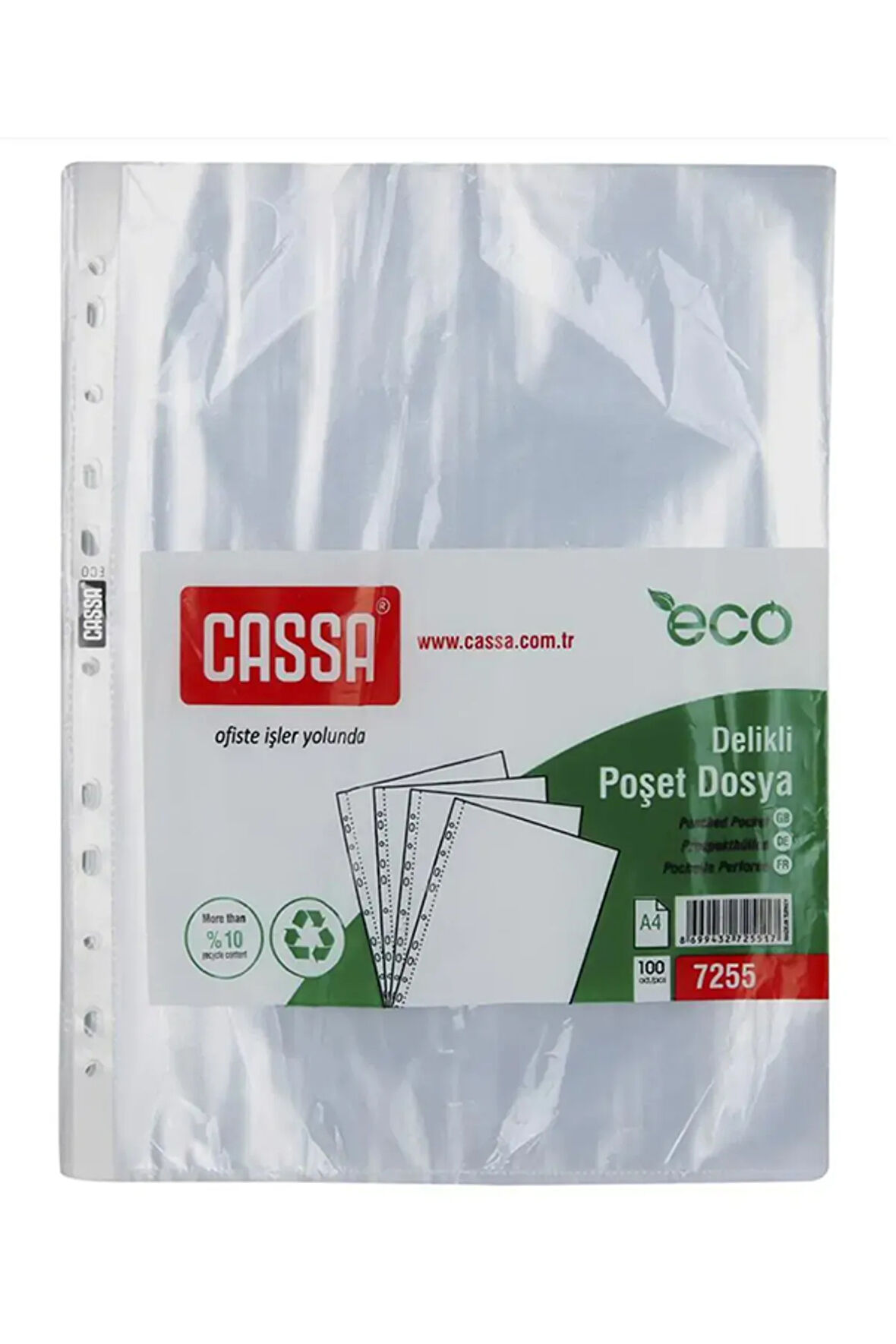 Eco Şeffaf Poşet Dosya 100 lü (1 paket)