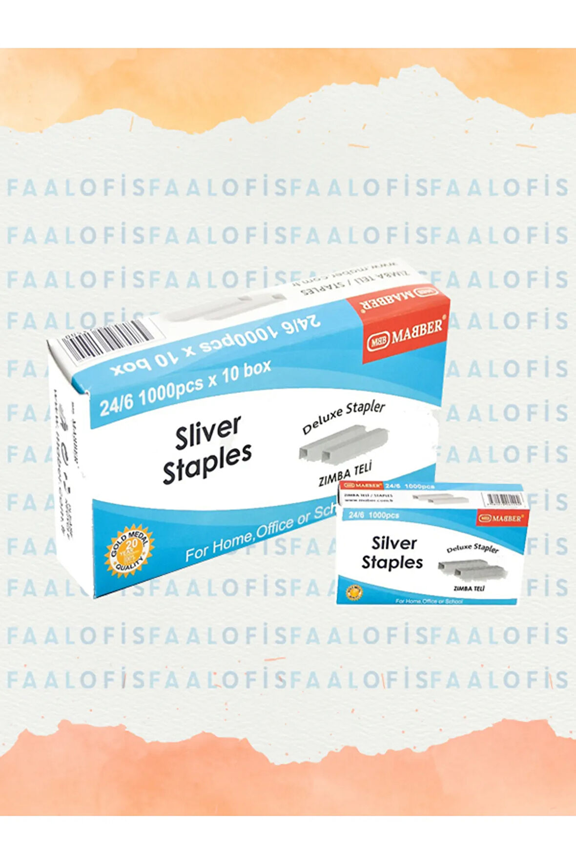 Zımba Teli 24/6 1000X10 Adet Silver Nikel Kararmayan Dayanıklı Malzeme