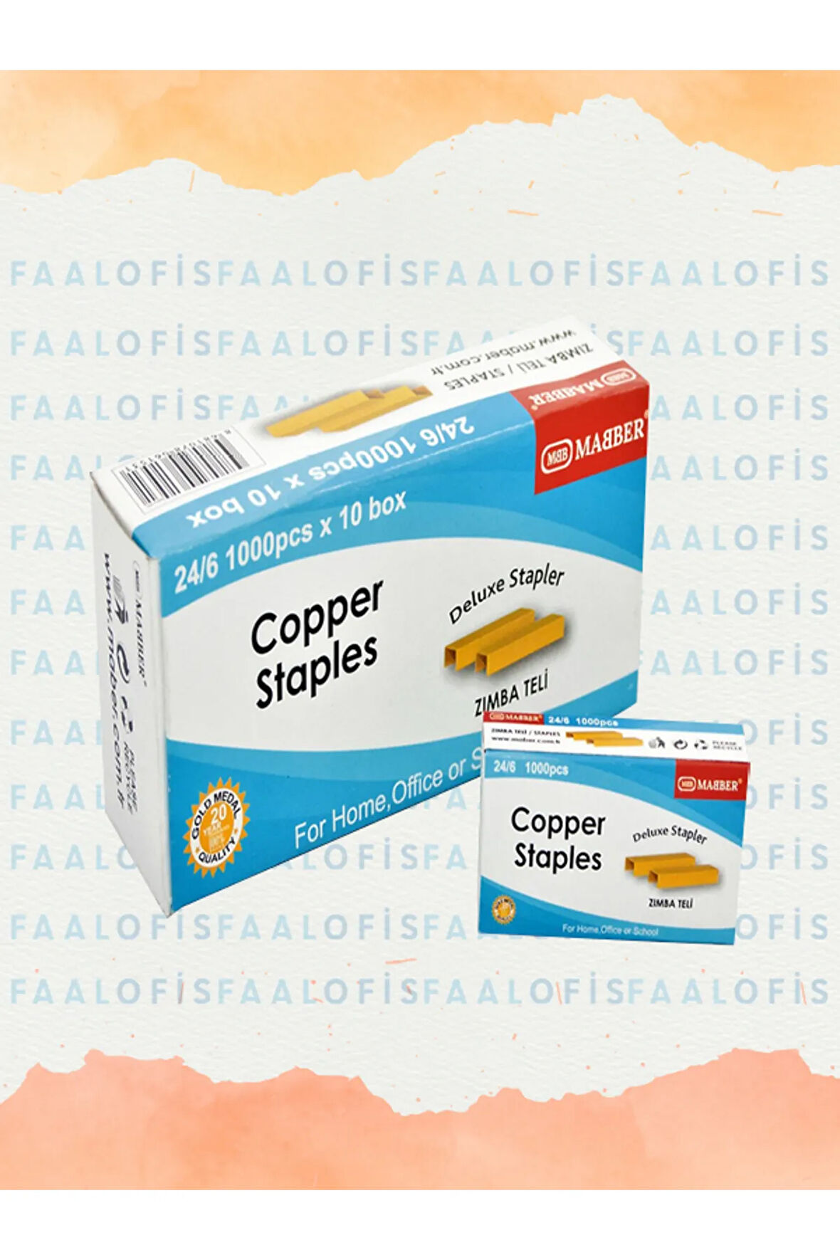 Zımba Teli 24/6 1000X10 Adet Gold Nikel Kararmayan Dayanıklı Malzeme