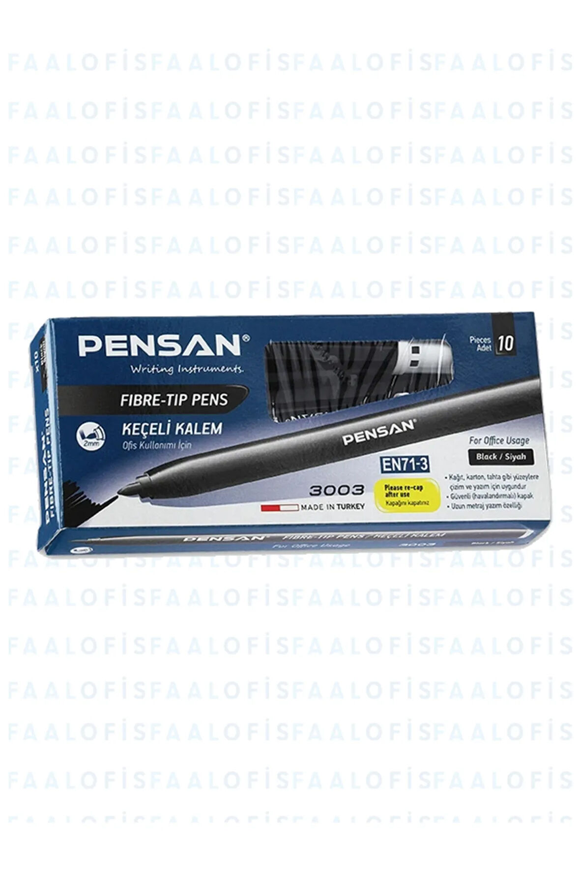3003 Ofis Tipi Keçeli Kalem 10 Adet (1 Paket)