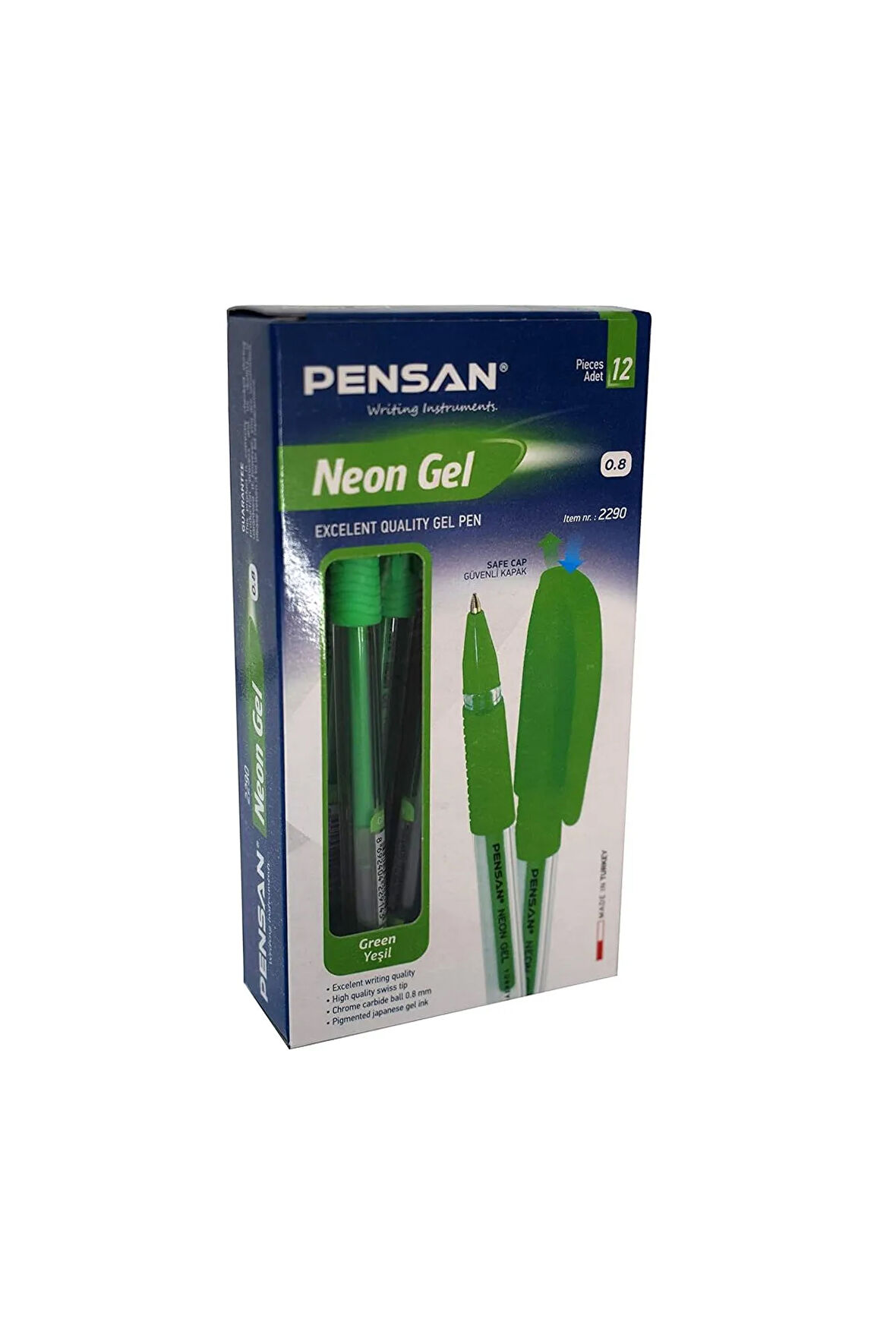 Pensan Neon Gel Kalem 12 Adet