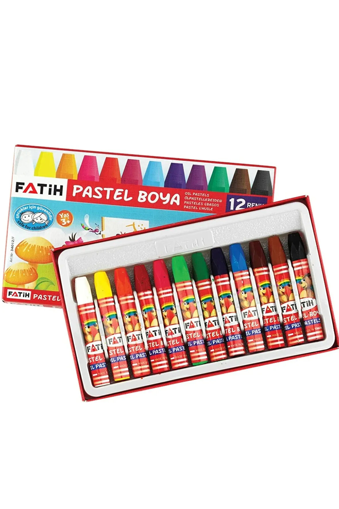 Pastel Boya 12 Renk King Size Yeni Formül