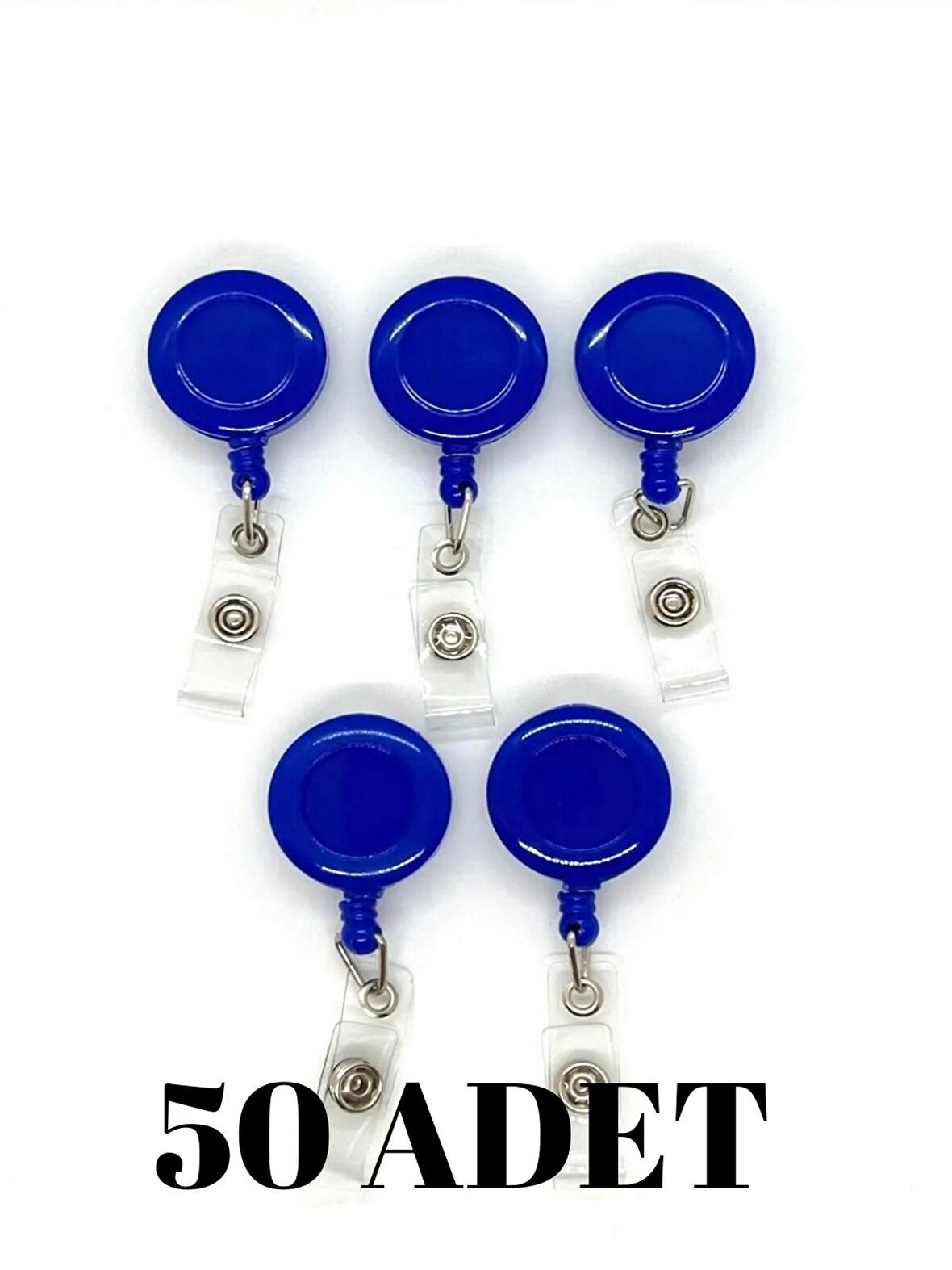 50 Adet Mavi Plastik Yoyo Kart Tutucu