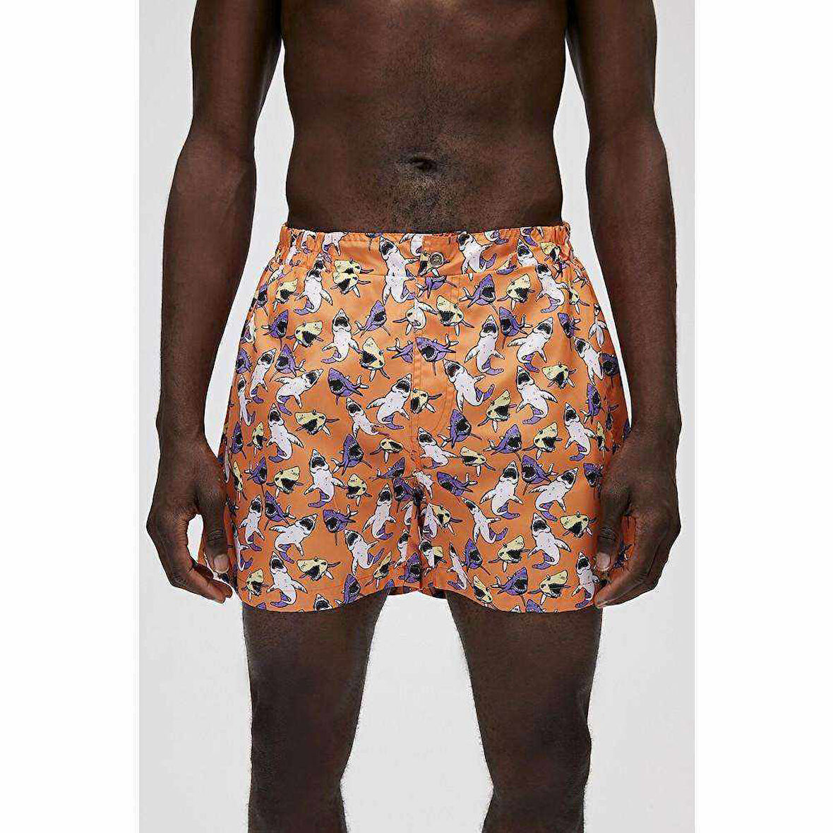 Bad Bear Erkek Megalodon Swimshort - Turuncu
