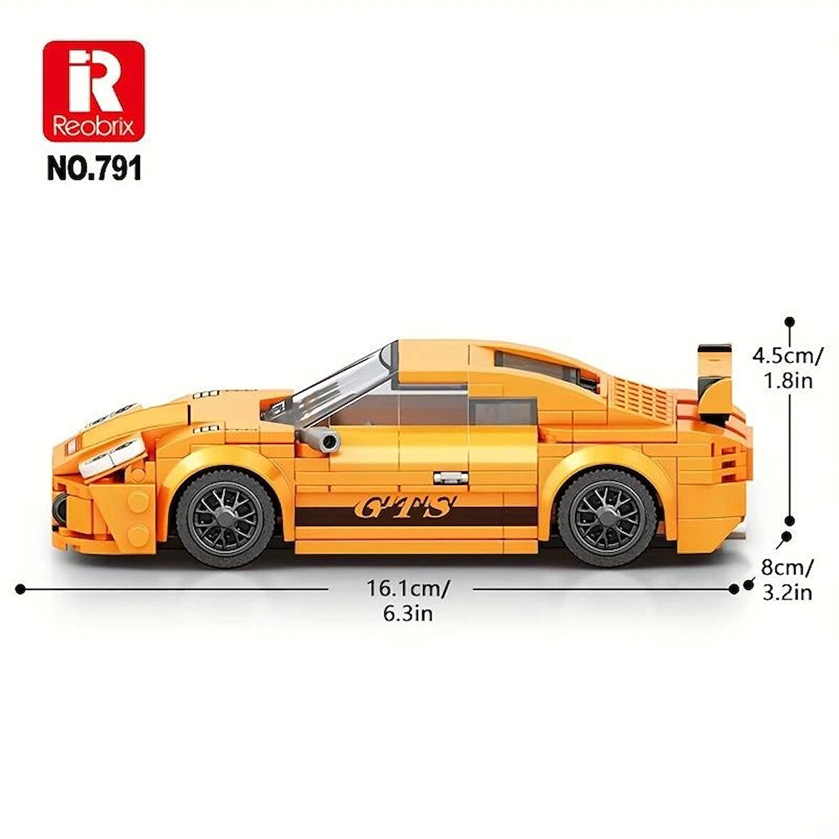 Technic Spor Araba Sarı Ferrari 3D Lego BUILDING BLOCKS 318 Parça 14+ YAŞ Puzzle Araba Hediye
